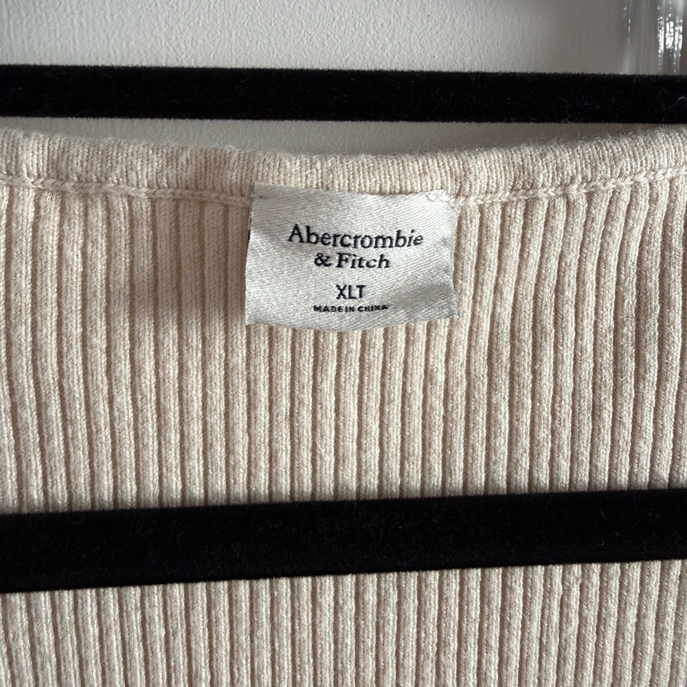 Abercrombie & Fitch Cream Long-Sleeve Knit Dress - Picture 3 of 4
